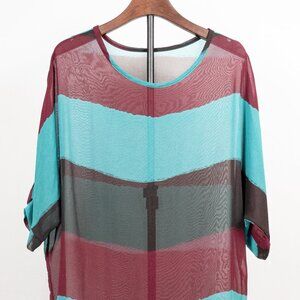 Multicolor Sheer blouse